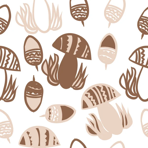 Soyut basit mantar Dikişsiz desen