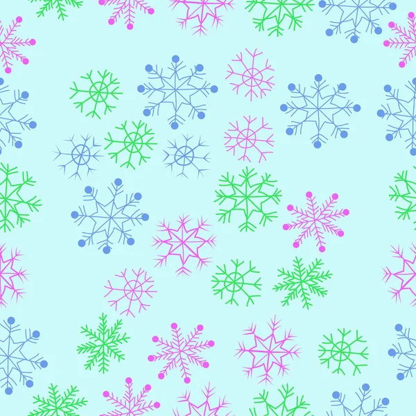 Kar taneleri ile sevimli basit kış arka plan