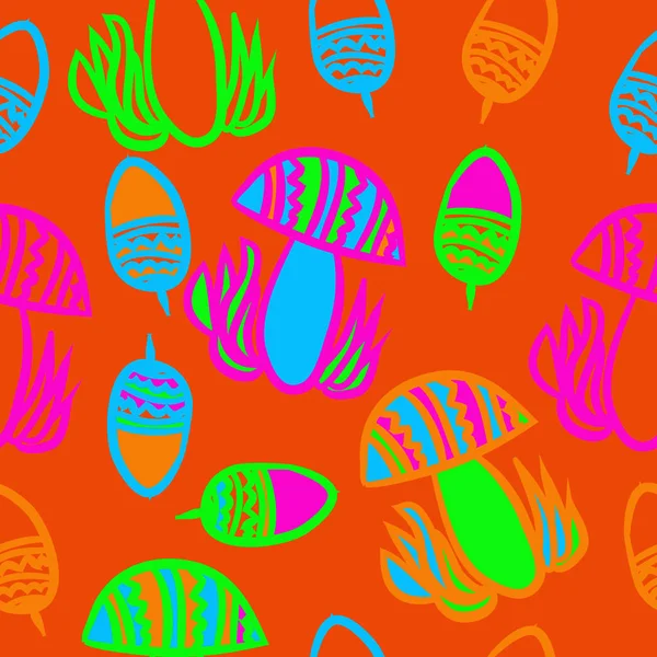 Soyut basit mantar Dikişsiz desen