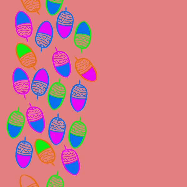 Meşe palamudu dikişsiz desen, çizgili.