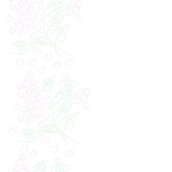 抽象的な美しい色の花や葉の継ぎ目のないパターン — ストックベクタ