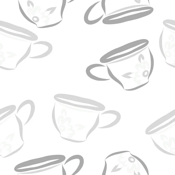 Patrón Sin Costuras Tazas Coloridas Abstractas — Vector de stock