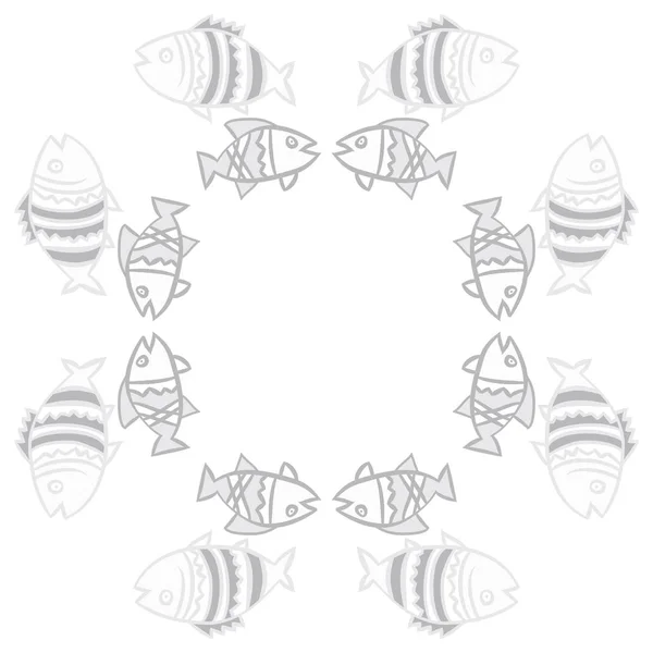 Cute Seamless Pattern Fishes Vector Illustration — Stock Vector