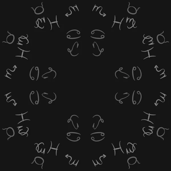 조디악 징후의 원활한 일러스트레이션 — 스톡 벡터