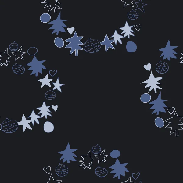 Nahtloses Muster Abstrakter Weihnachtsthematik — Stockvektor