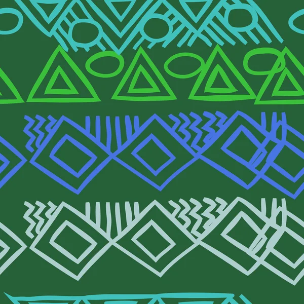 Stilisiertes Muster Ethnischer Ornamente Vektorillustration — Stockvektor