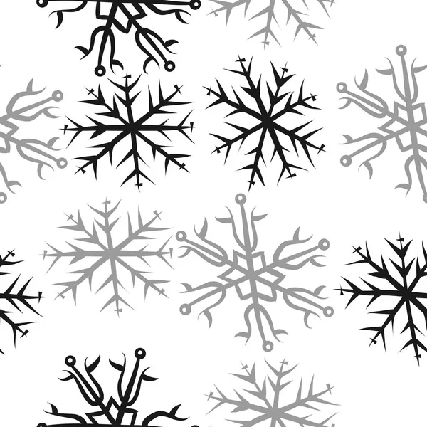 Милий Простий Зимовий Фон Сніжинками — стоковий вектор