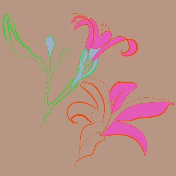 kopya alanı ile soyut basit çiçek deseni