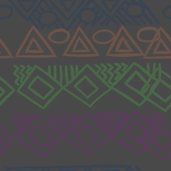 様式化された民族装飾パターンベクトル図 — ストックベクタ