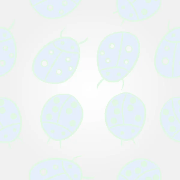 Seamless Pattern Ladybugs Vector Illustration — Stock Vector