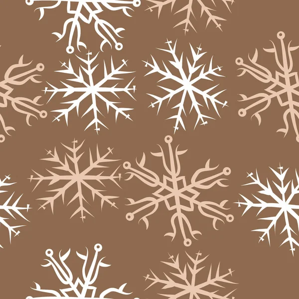 Carino Semplice Sfondo Invernale Con Fiocchi Neve — Vettoriale Stock