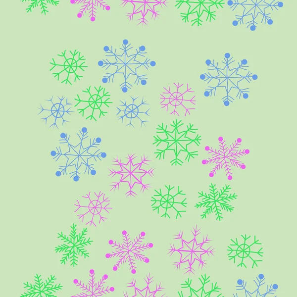 Niedlich Einfache Winter Hintergrund Mit Schneeflocken — Stockvektor