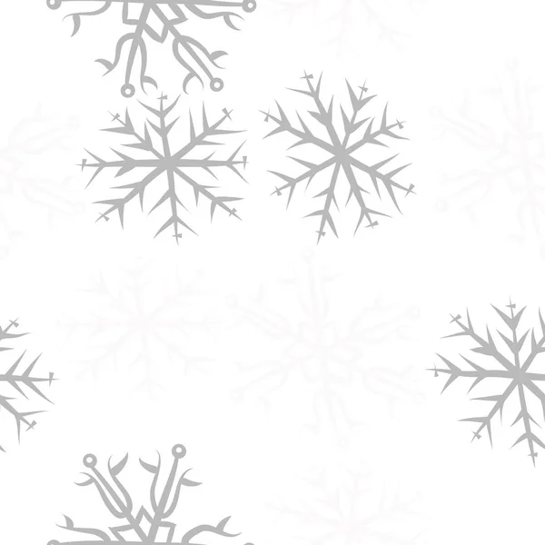 Cute Simple Winter Background Snowflakes — Stock Vector