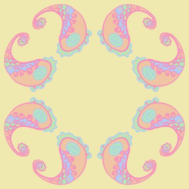 kopya alanı ile soyut basit çiçek deseni