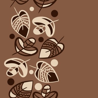 Soyut basit yaprakların kusursuz deseni