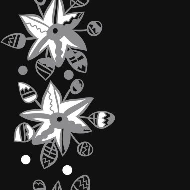 Soyut basit çiçeklerin kusursuz deseni