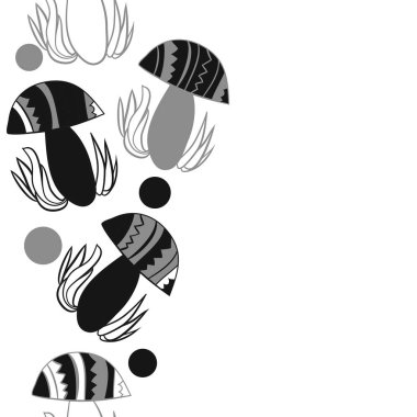 Soyut basit mantar Dikişsiz desen