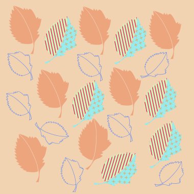 Soyut basit yaprakların kusursuz deseni