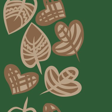 Soyut basit yaprakların kusursuz deseni