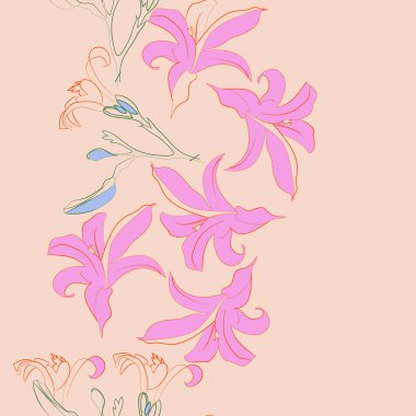 kopya alanı ile soyut basit çiçek deseni