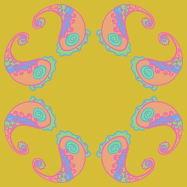 kopya alanı ile soyut basit çiçek deseni