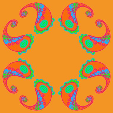 kopya alanı ile soyut basit çiçek deseni