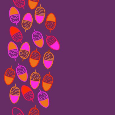 Meşe palamudu dikişsiz desen, çizgili.