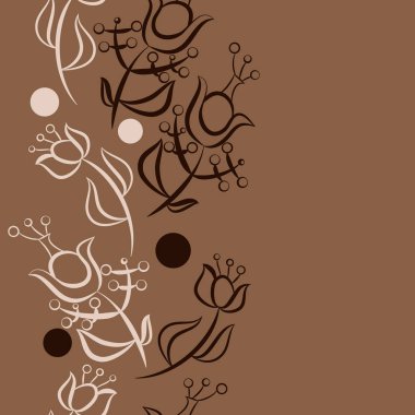 Soyut basit çiçeklerin kusursuz deseni