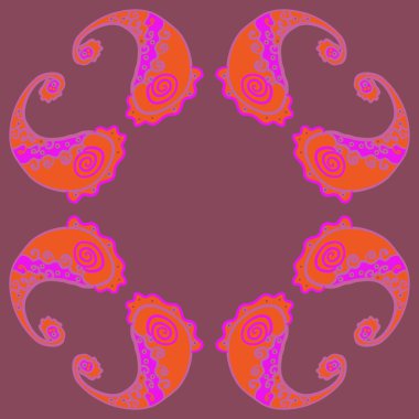 kopya alanı ile soyut basit çiçek deseni