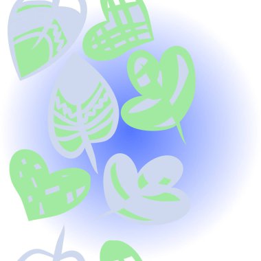 kopya alanı ile soyut basit çiçek deseni