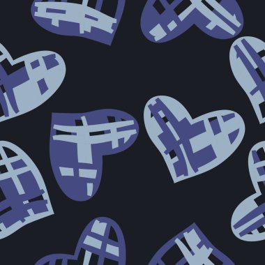 Renkli kalpler ile dikişsiz vektör illüstrasyon