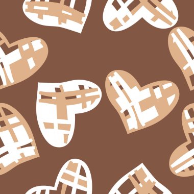 Renkli kalpler ile dikişsiz vektör illüstrasyon