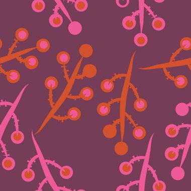 Soyut renkli dalları Dikişsiz desen