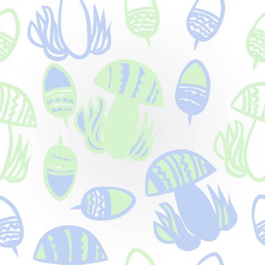 Soyut basit mantar Dikişsiz desen