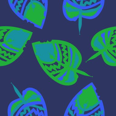 Soyut basit yaprakların kusursuz deseni