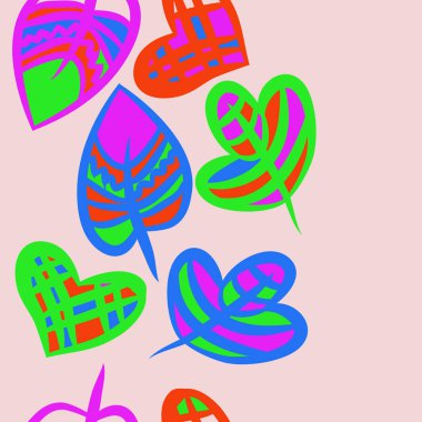 Soyut basit yaprakların kusursuz deseni