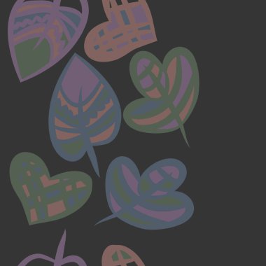 Soyut basit yaprakların kusursuz deseni