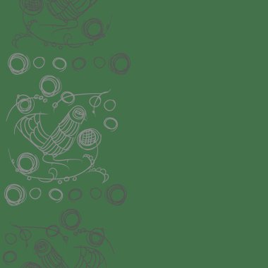 çizgi sanat kuş, vektör illüstrasyon ile dikişsiz desen