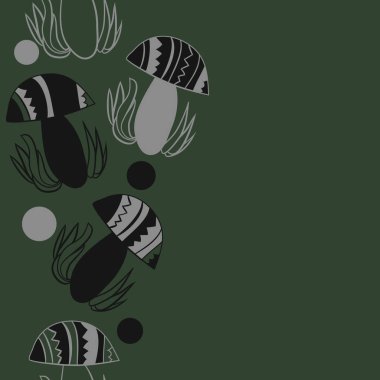 Soyut basit mantar Dikişsiz desen