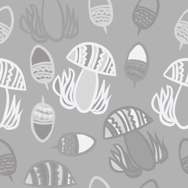 Soyut basit mantar Dikişsiz desen