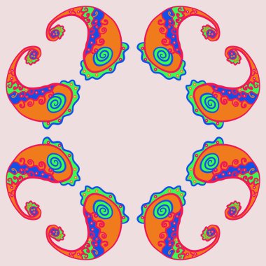 kopya alanı ile soyut basit çiçek deseni