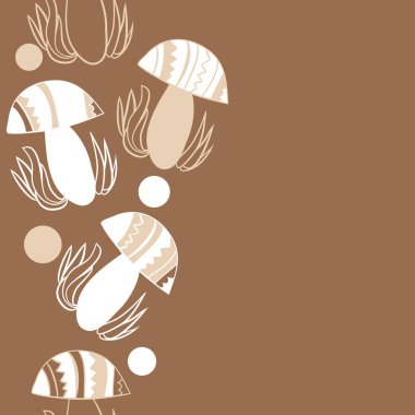 Soyut basit mantar Dikişsiz desen