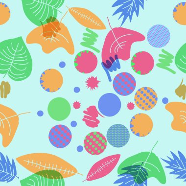 Çok renkli sonbahar yapraklarının Dikişsiz deseni