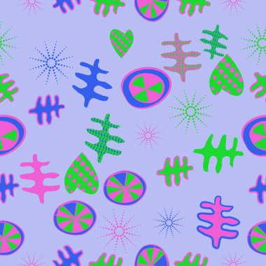Soyut renkli noel temasının kusursuz deseni