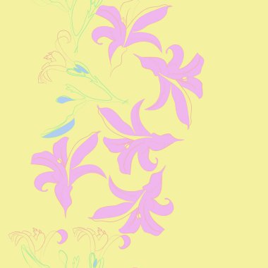 kopya alanı ile soyut basit çiçek deseni