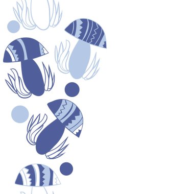 Soyut basit mantar Dikişsiz desen