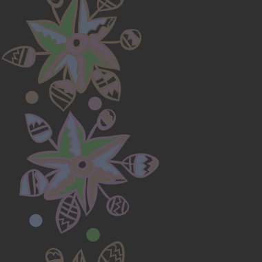 Soyut basit çiçeklerin kusursuz deseni