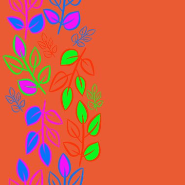 Soyut basit yaprakların kusursuz deseni