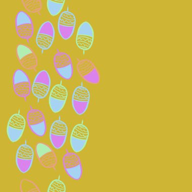 Meşe palamudu dikişsiz desen, çizgili.