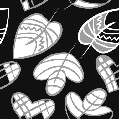 Soyut renkli yaprakları Dikişsiz deseni